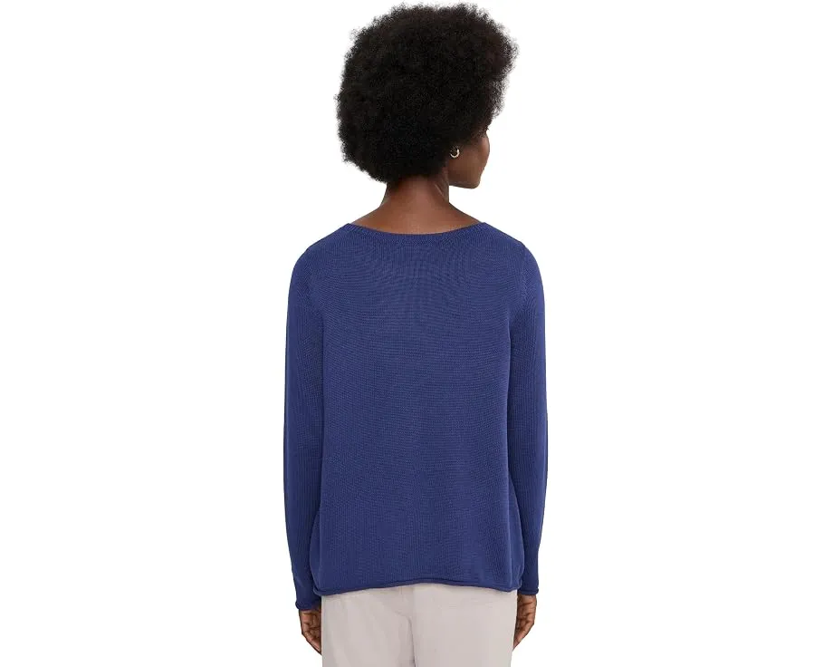 Свитер Eileen Fisher Peruvian Organic Cotton Cord Bateau Neck