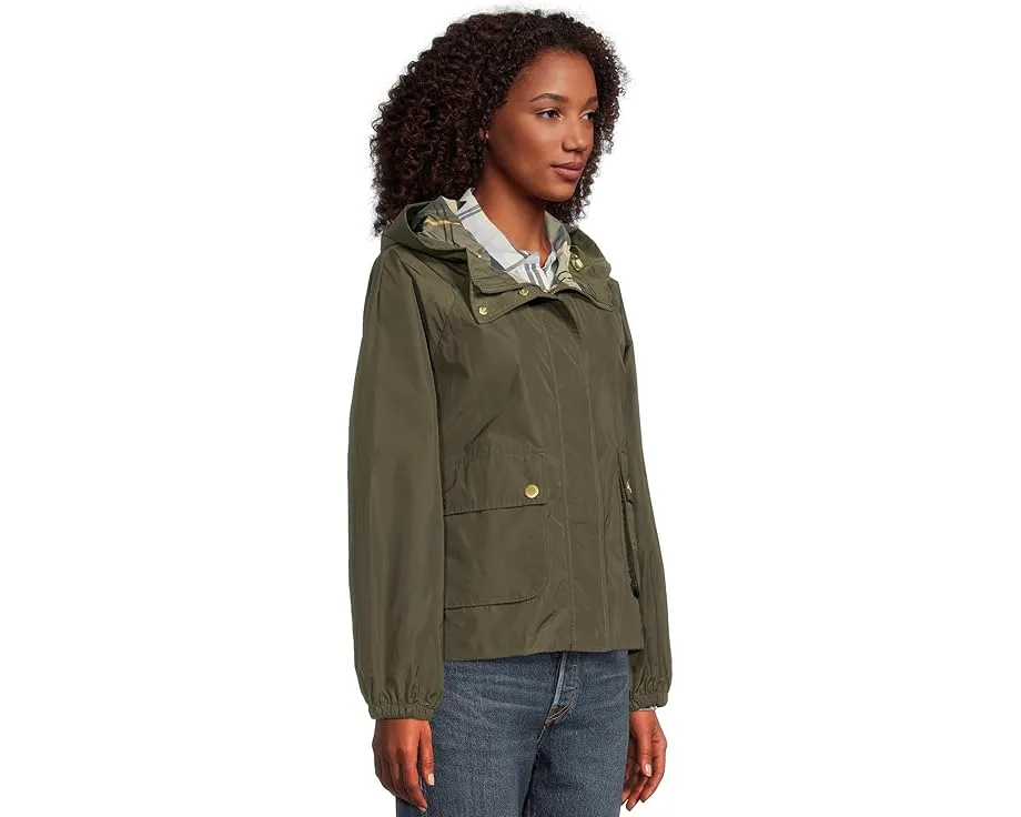 Куртка Barbour Mae дождевик с капюшоном и подкладкой в клетку