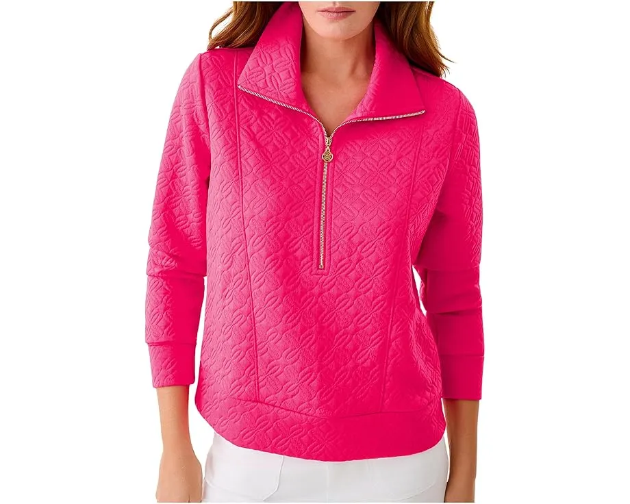 Поло Eleni с полузастежкой и длинными рукавами Lilly Pulitzer