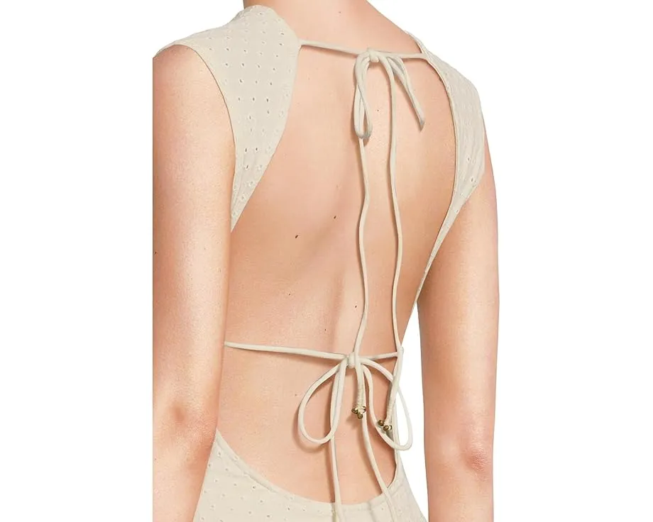 Платье миди Free People Eventide с вырезом-лодочкой и шнуровкой