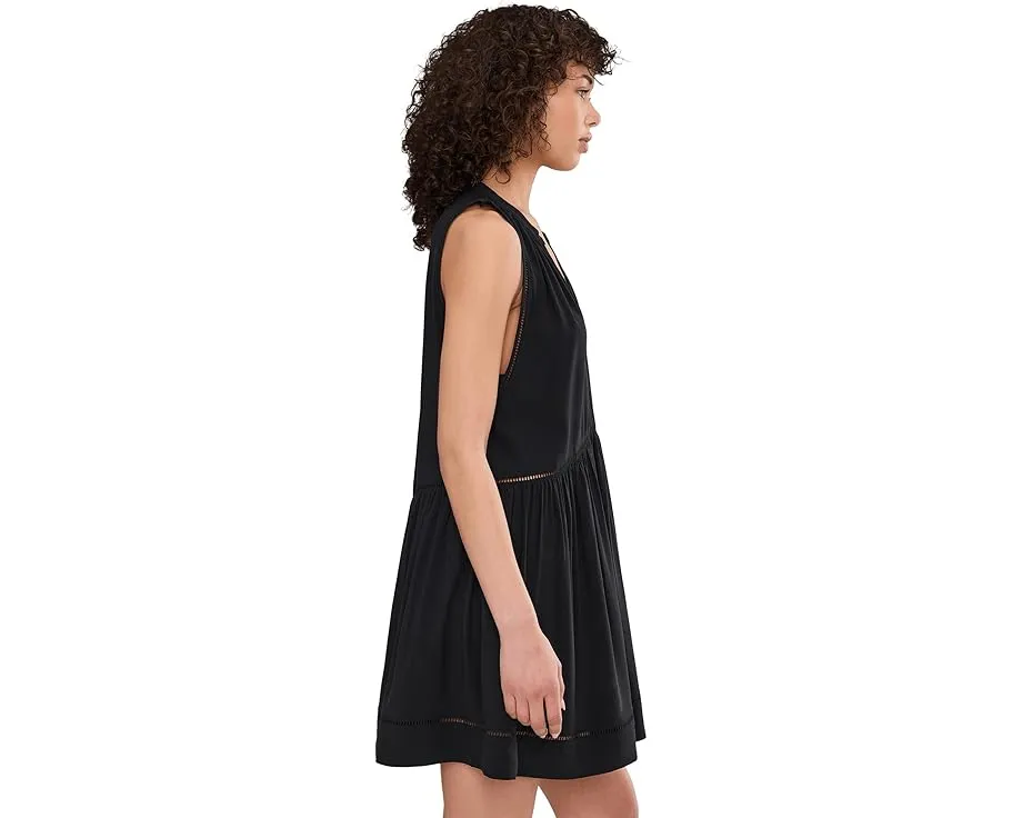 Мини-платье Seafolly Beach Basics с лестничной отделкой и V-образным вырезом