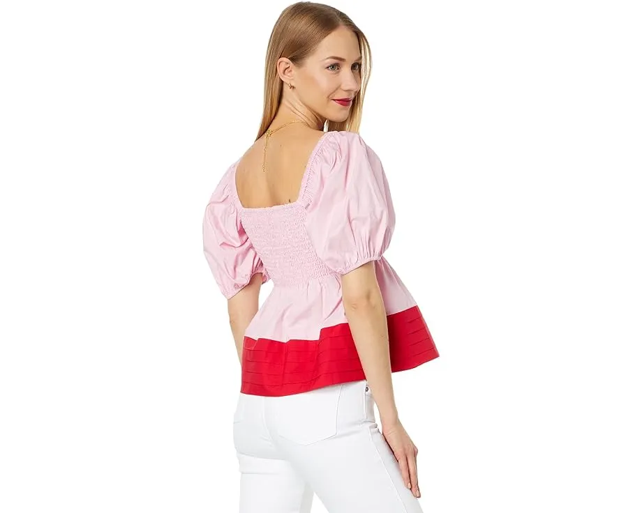 Топ English Factory Color-Block Smocked с присборенным лифом