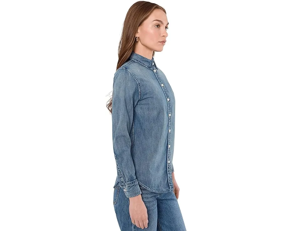 Джинсовая рубашка Lauren Ralph Lauren Classic Fit с вышитым логотипом