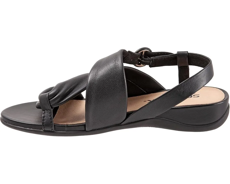 Балетки SoftWalk Tieli с боковой пряжкой и скрытой резинкой