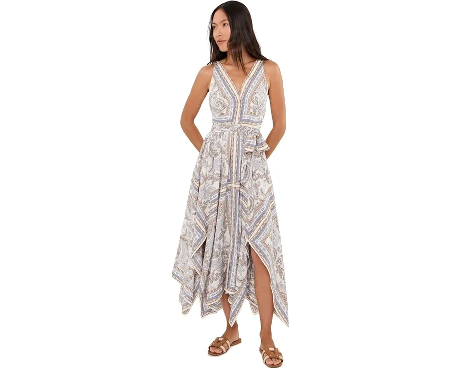 Petite Paisley Georgette Handkerchief-Hem Dress