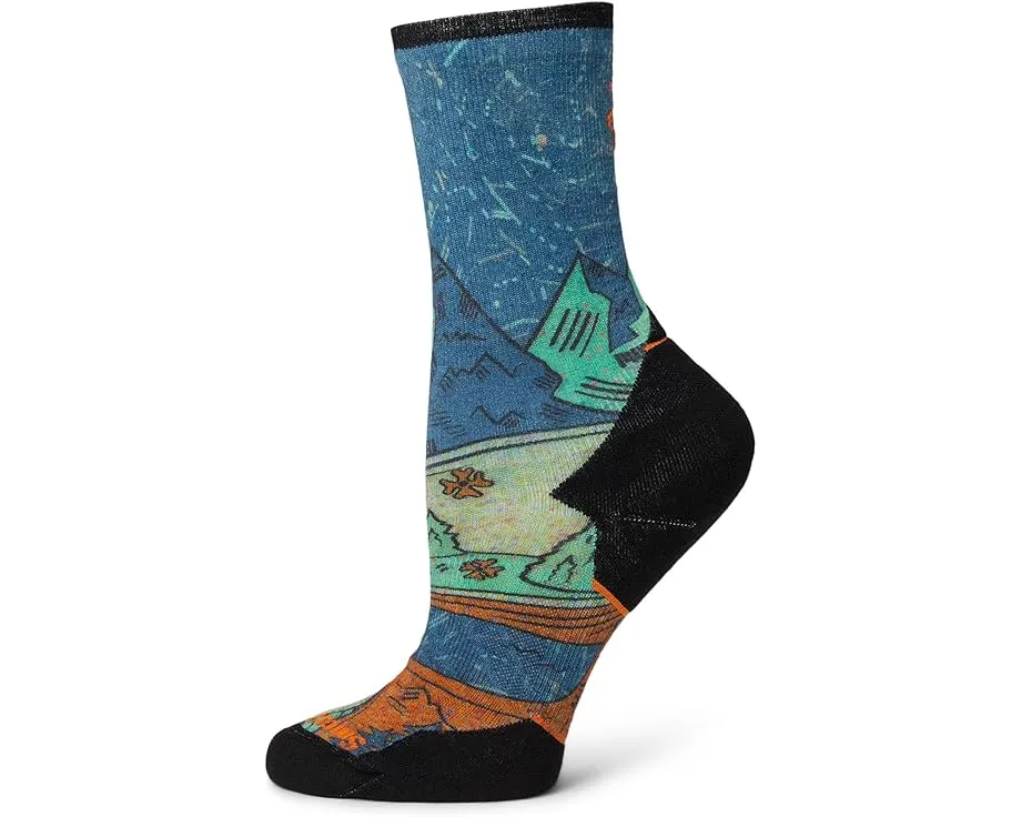Носки Smartwool Trail Run Targeted Cushion Mountain Print Crew с целевой амортизацией для женщин