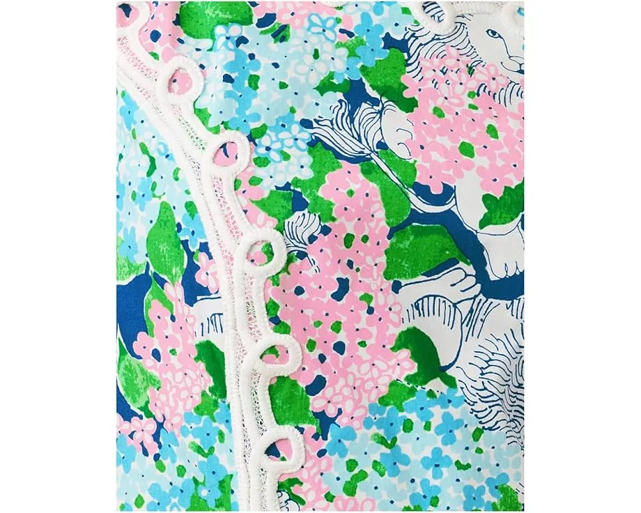 Комбинезон-платье шифт Lilly Pulitzer Salem с кружевом и шлицей