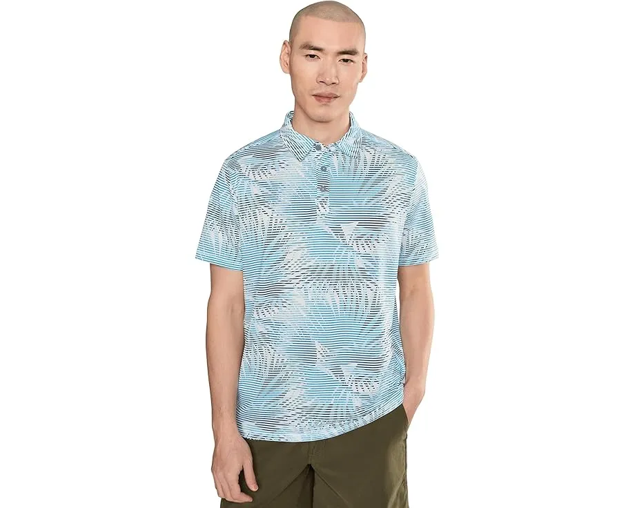 Поло Tommy Bahama Costa Wave Fiore Fronds с принтом Саксония Блю