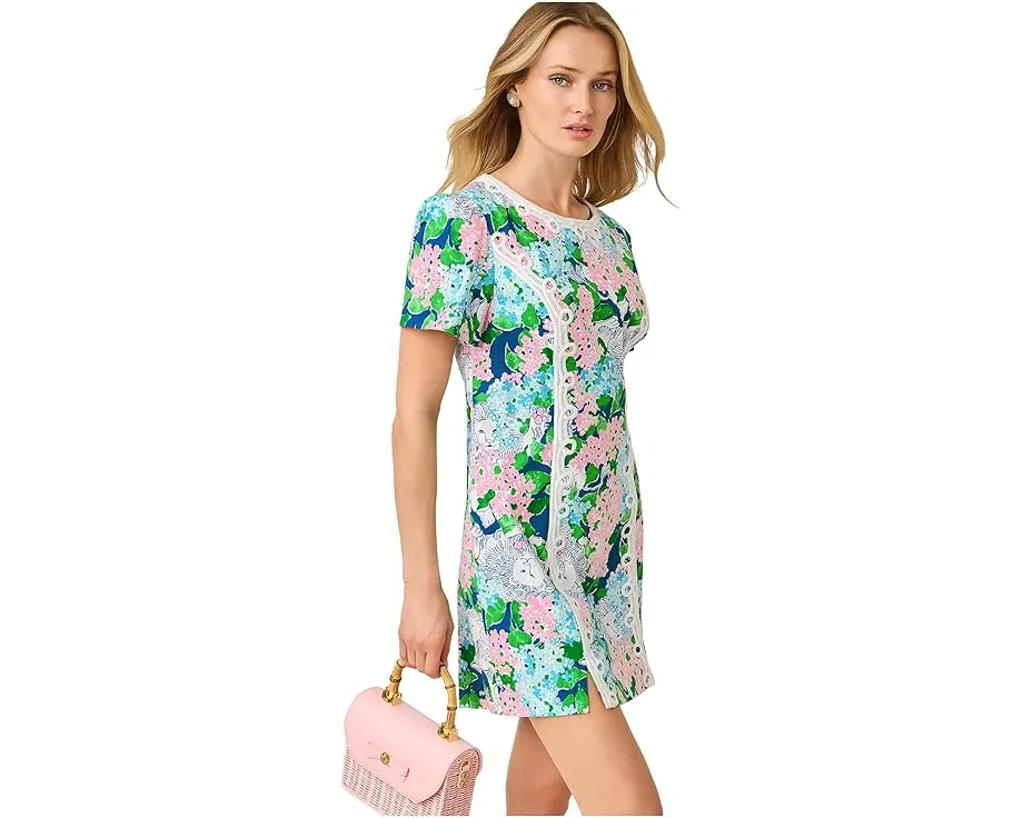 Комбинезон-платье шифт Lilly Pulitzer Salem с кружевом и шлицей