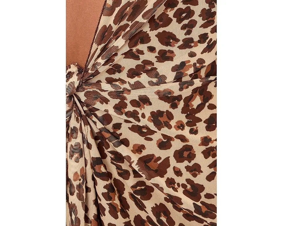 Туника Safari Leopard Stretch Mesh с запахом спереди от BECCA