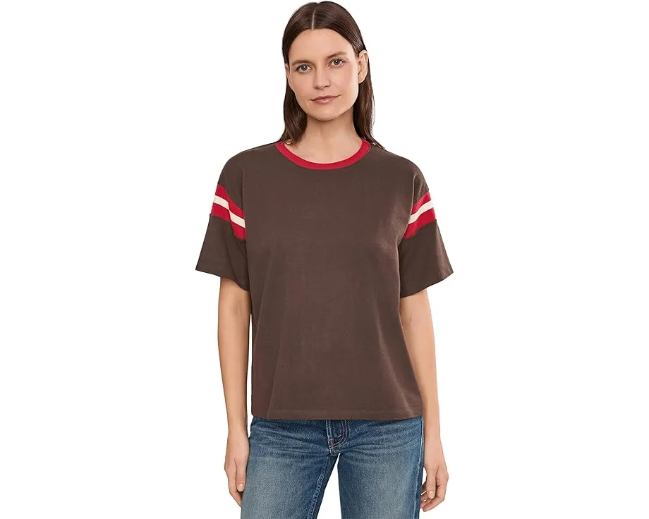 Футболка Faherty Sport Jersey Throwback Tee с воротником из органического хлопка