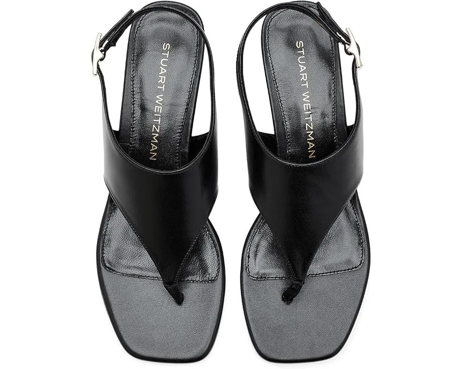 Сандалии Stuart Weitzman Baby Babette Thong на каблуке черные