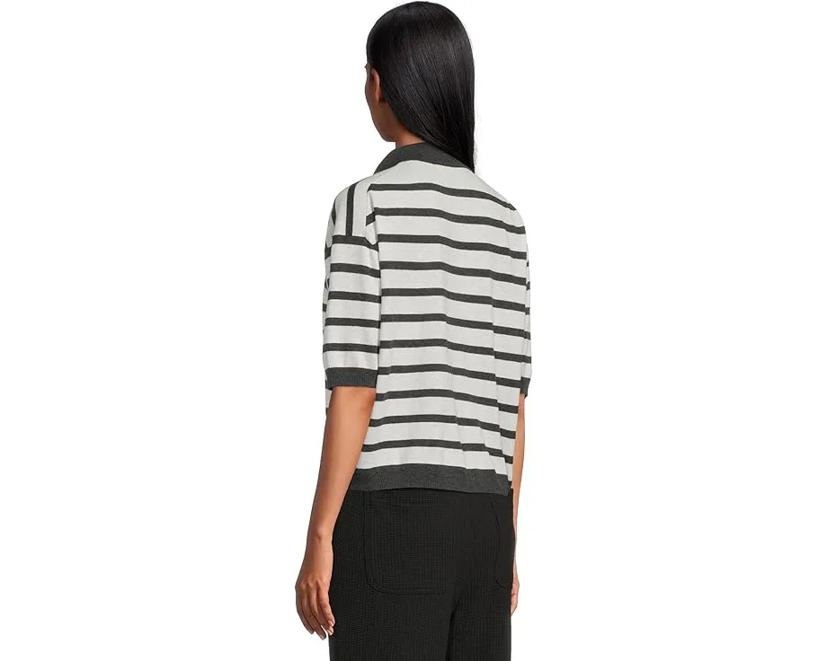 Свитер Lilla P с пониженной линией плеча и воротником-поло