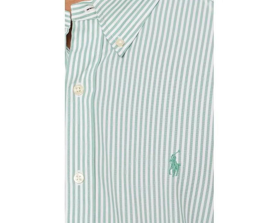 Классическая рубашка поло из хлопка с полосками и стрейчем Polo Ralph Lauren