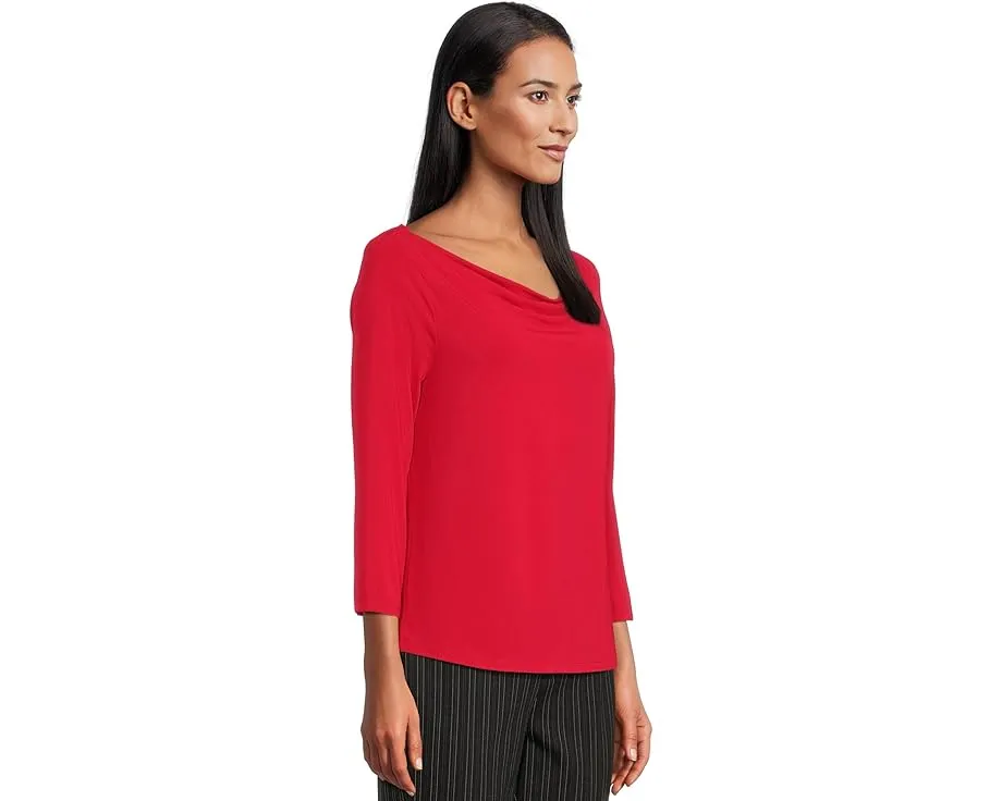 Блуза Liverpool Los Angeles с рукавом три четверти и драпированным вырезом