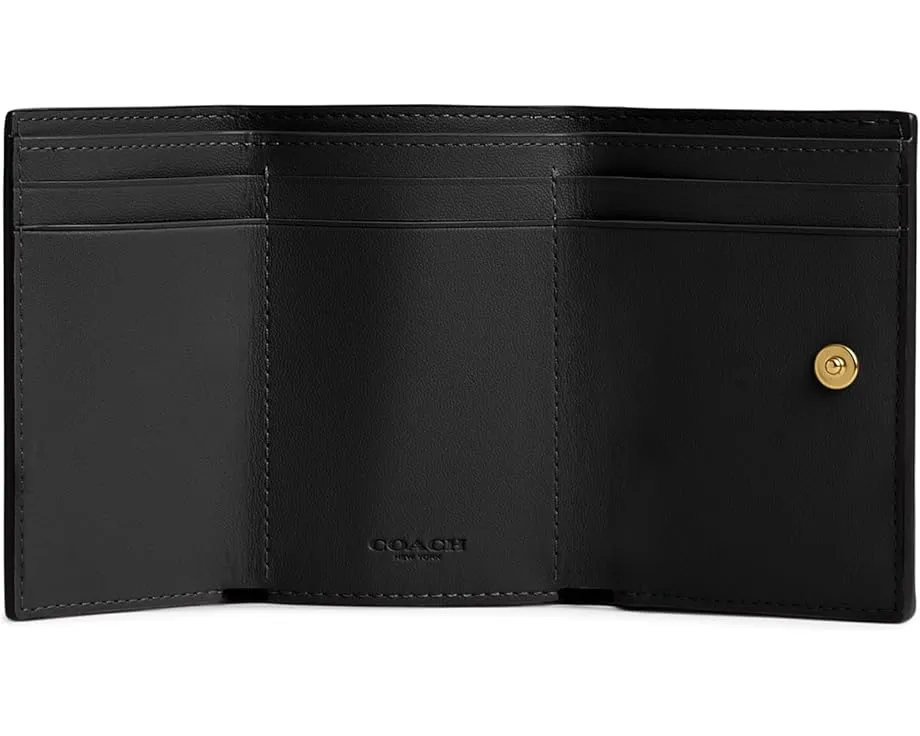 Мини-трифолд кошелек COACH из полированной гальки