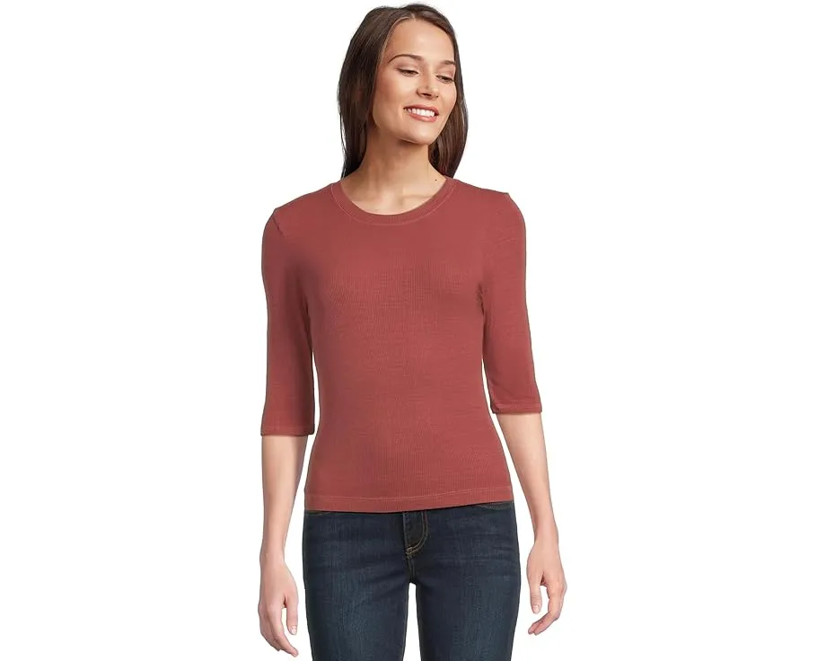 Кроп-топ Michael Stars Maeve из вискозы с коротким рукавом