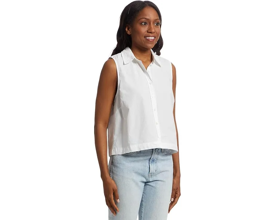 Топ Lilla P без рукавов с ажурным воротником на пуговицах