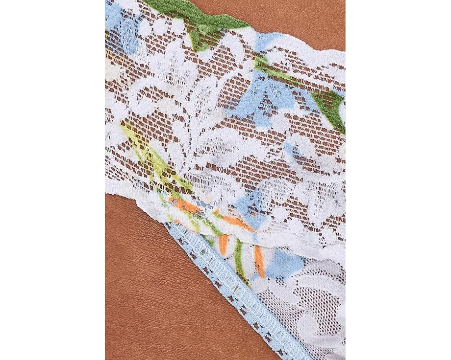 Трусы-стринги Hanky Panky Printed Signature Lace Original Rise с принтом