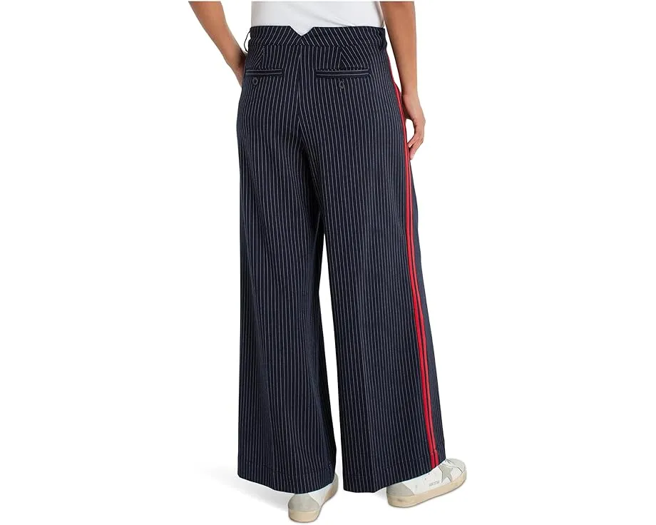 Брюки Liverpool Los Angeles High-rise Wide Leg со складками и контрастной полосой