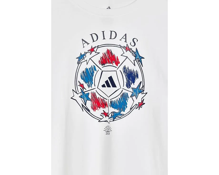 Футболка adidas Kids Usa Soccer с рисунком футбольного мяча из хлопкового джерси