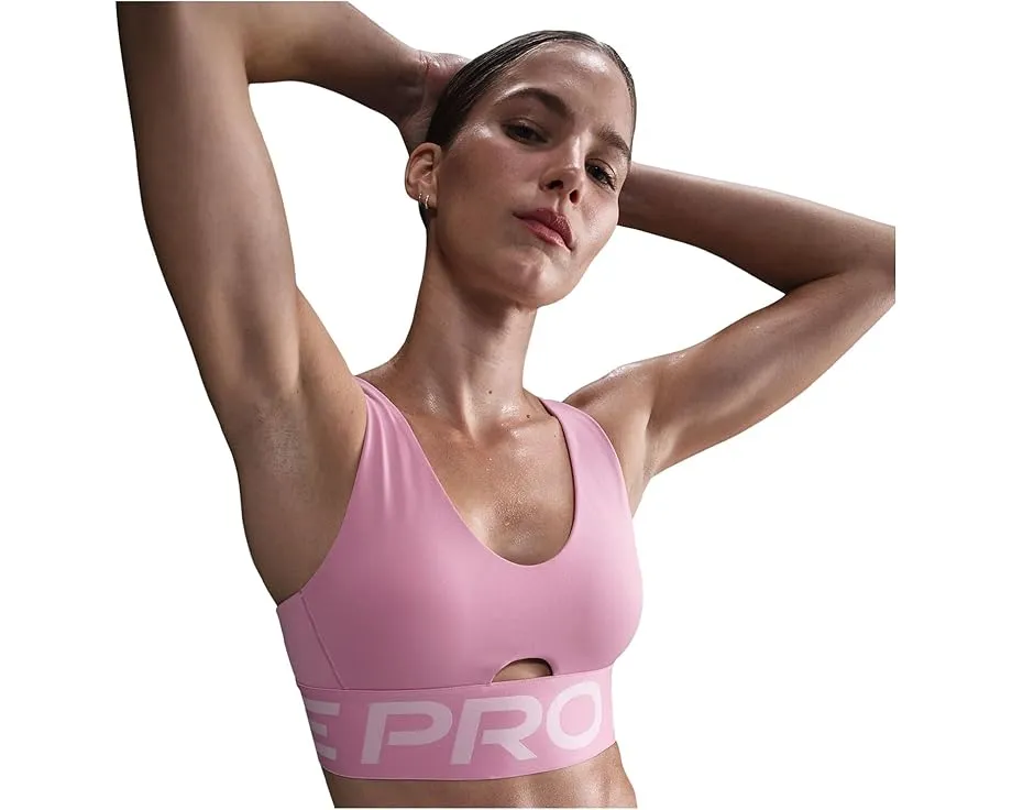 Nike Pro Indy спортивный бюстгальтер с глубоким вырезом и средней поддержкой