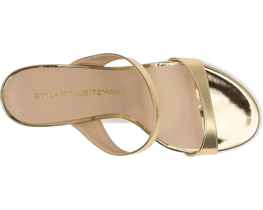 Сандалии Stuart Weitzman Nudist Slide 85 на тонком высоком каблуке