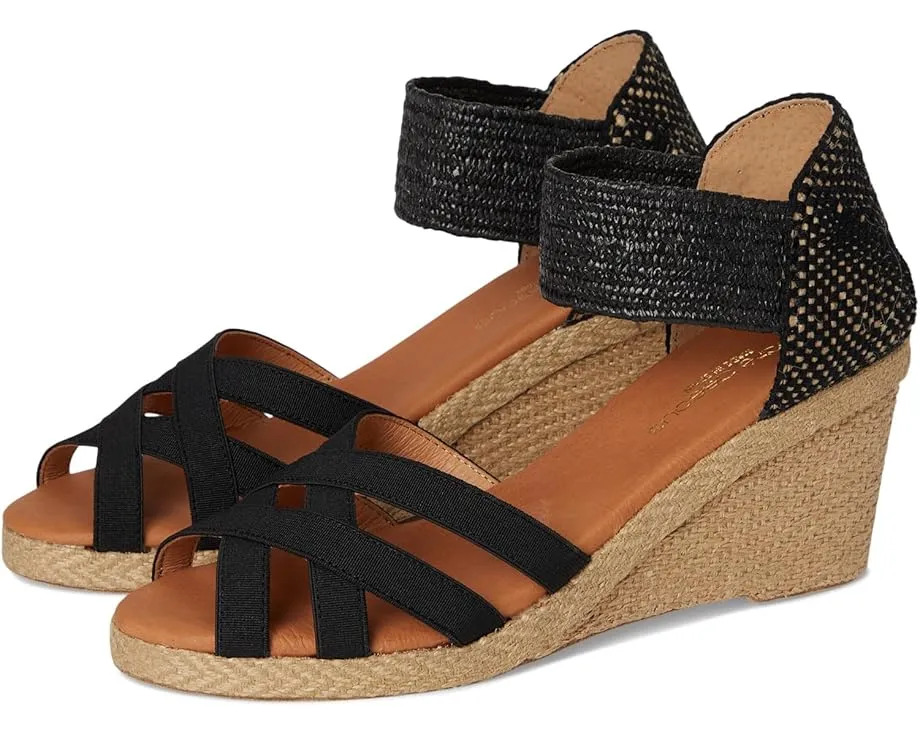 Сандалии Adin на танкетке из эластичной рафии с открытым носком