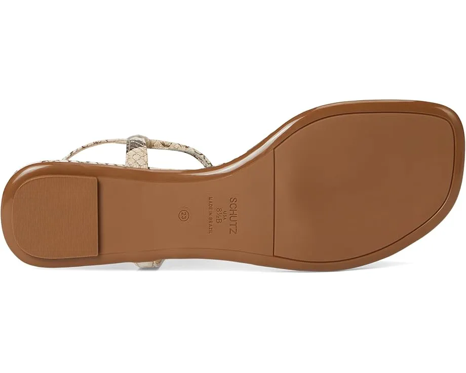 Босоножки Schutz Elsha с квадратным носком и металлизированным верхом