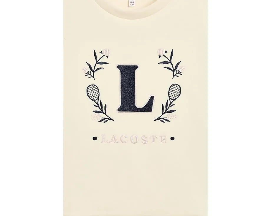 Детский свободный трикотажный свитер Lacoste Spacer Knit Oversized Crew