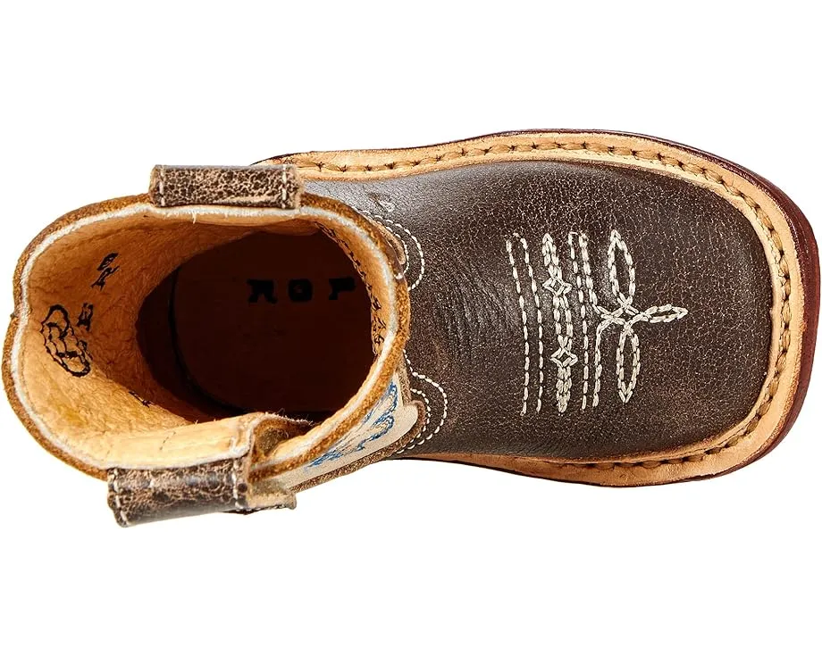 Детские вестерн-ботинки Roper Cowbabies Parker с квадратным мысом и липучкой