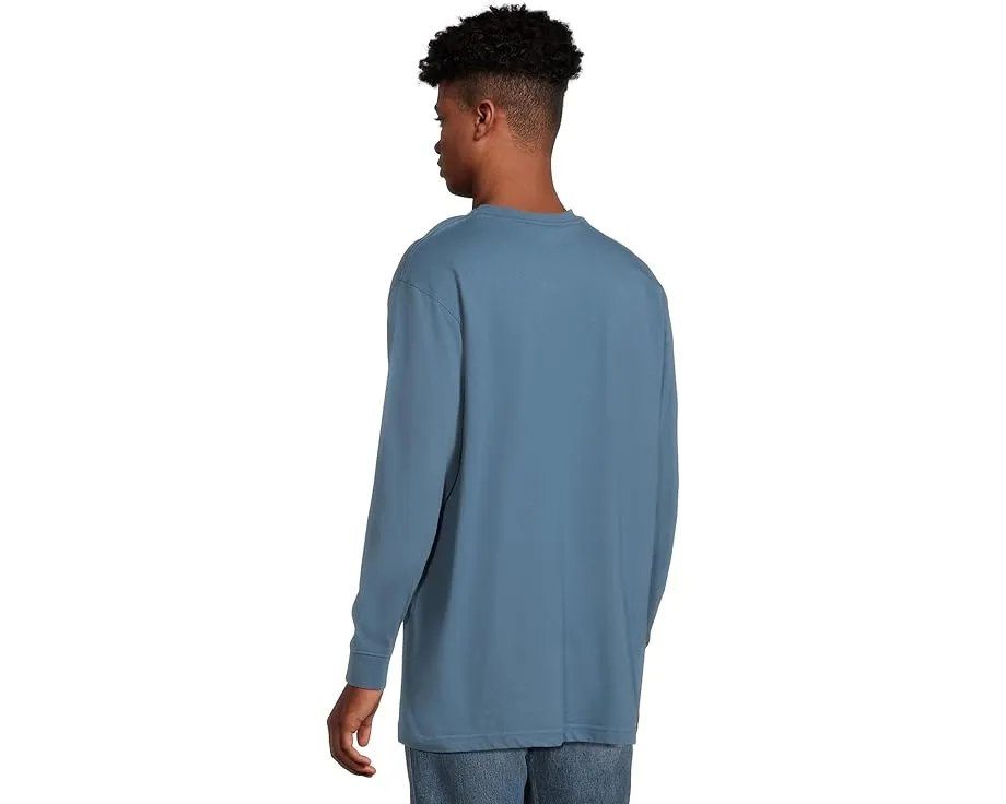 Хенли L.L.Bean Carefree Unshrinkable Tee с длинным рукавом из мягкого хлопка