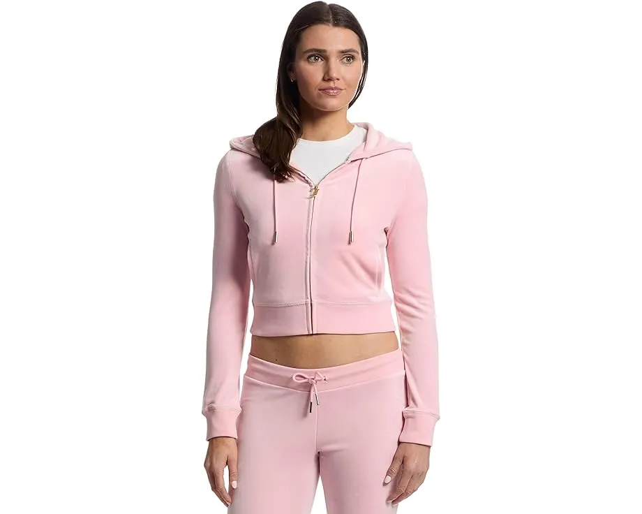 Толстовка Juicy Couture Solid Classic с капюшоном и стразовым логотипом