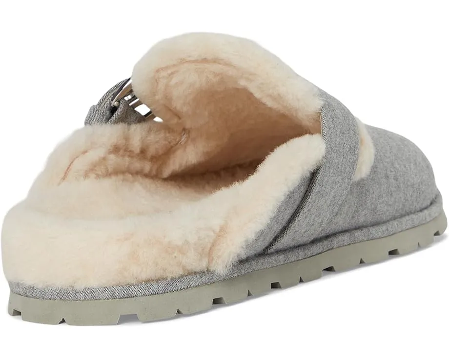 Stuart Weitzman Мюли Chrystie из овчины с большой пряжкой