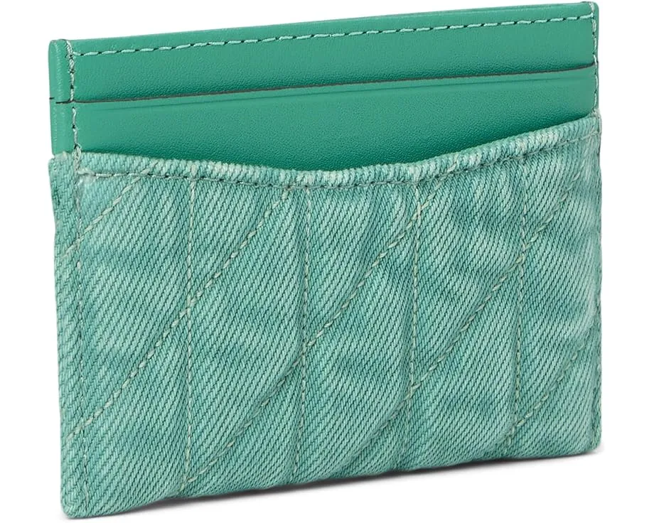 Картхолдер COACH Essential с стежкой из денима и кожи Nappa