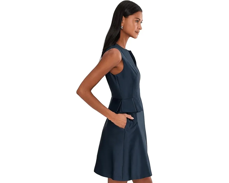 Короткое платье Mikado Ruffle с плиссированным пеплумом от Adrianna Papell