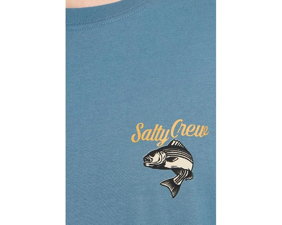 Футболка Striped с длинным рукавом Salty Crew серого цвета