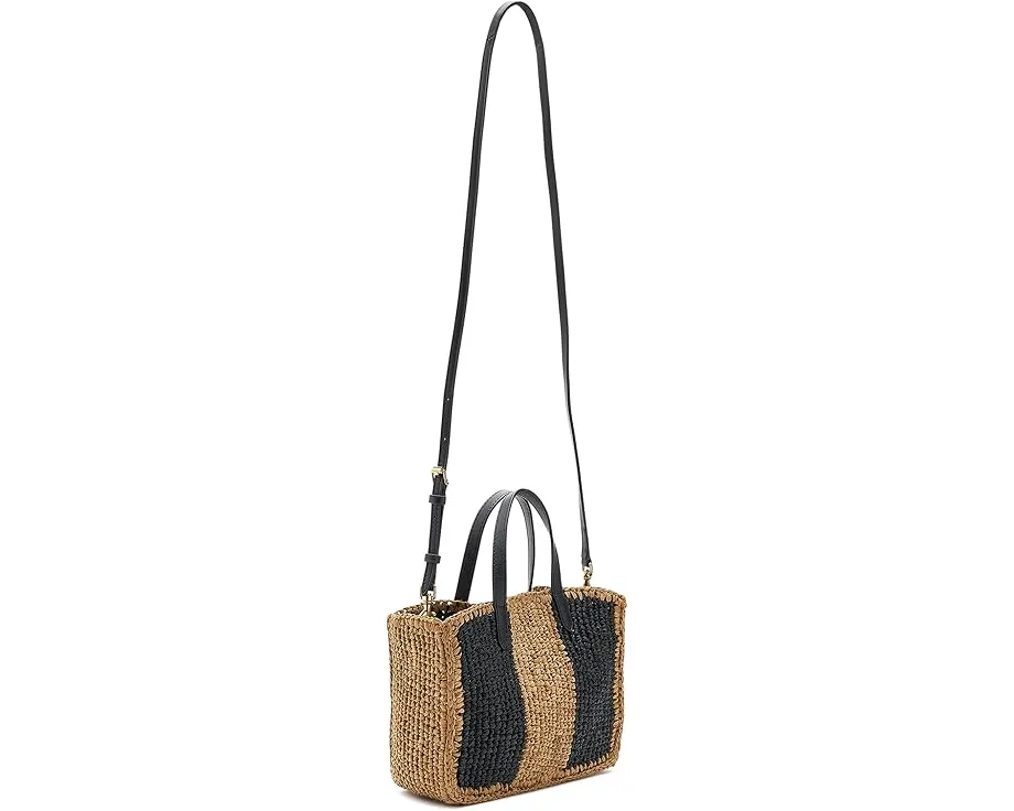 Мини сумка тоут Rebecca Minkoff Mini Tote из соломки с полосатым узором