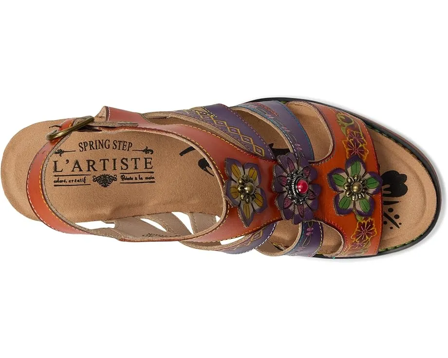 L'Artiste by Spring Step Сандалии Galfriday с миндалевидным носком и ручной росписью