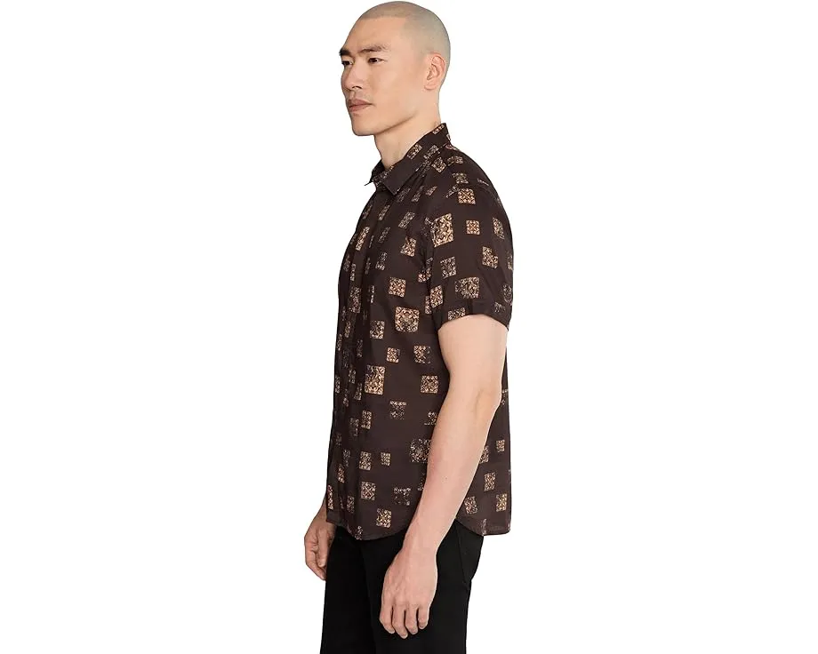 Рубашка John Varvatos Loren с принтом по всей поверхности и коротким рукавом