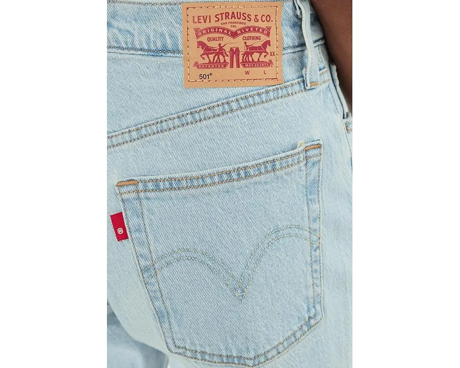 Джинсы Levi's 501 с прямыми штанинами и потертостями