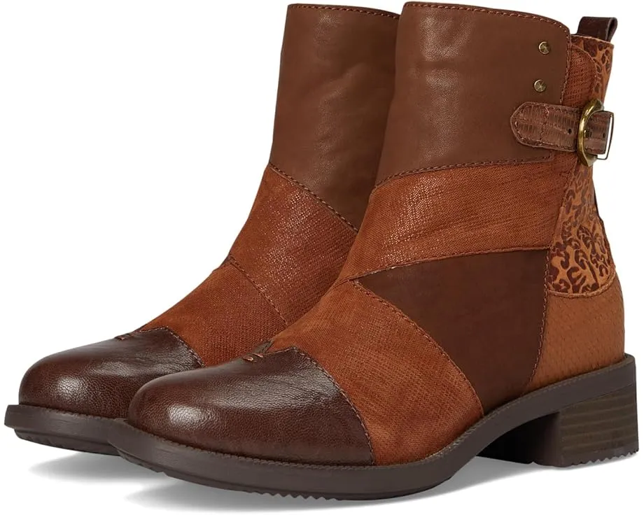 Ботильоны Swinger в patchwork дизайне из кожи и замши с боковой молнией David Tate