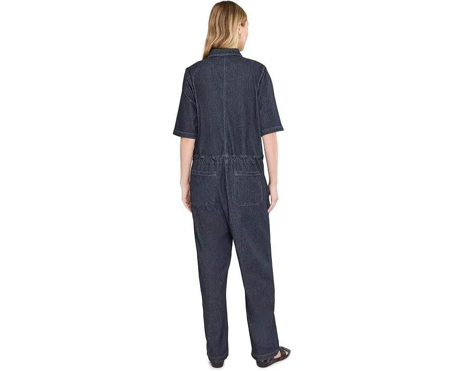 Комбинезон Organic Cotton Indigo Knit из хлопка с классическим воротником Eileen Fisher