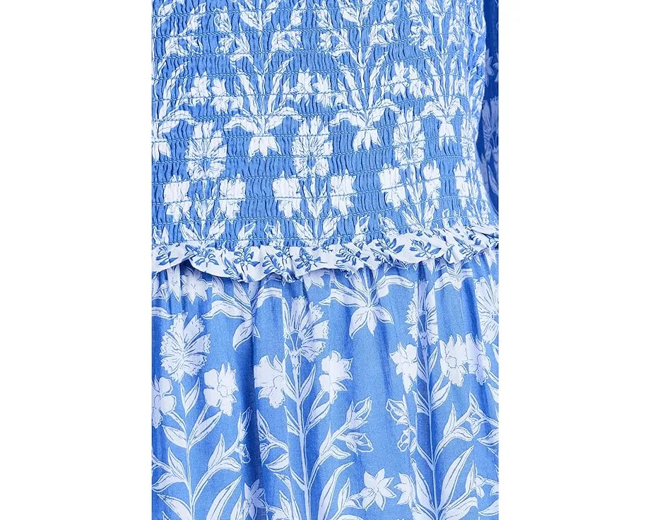 Детское платье Vineyard Vines Kids Lena с квадратным вырезом и длинными рукавами