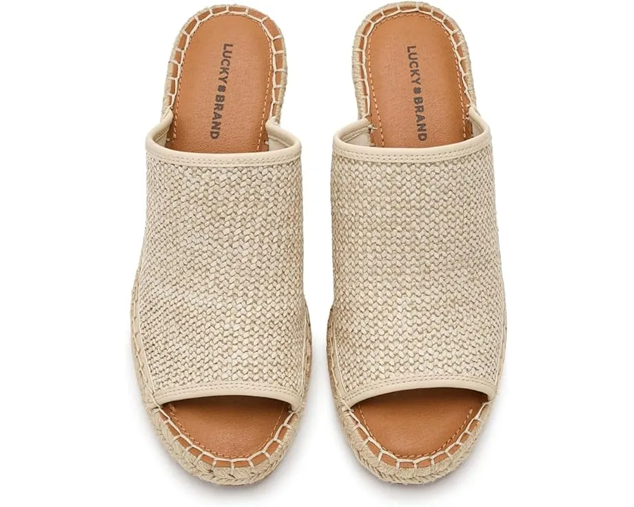 Сандалии Lucky Brand Cabriah на танкетке из джута с плетеным верхом
