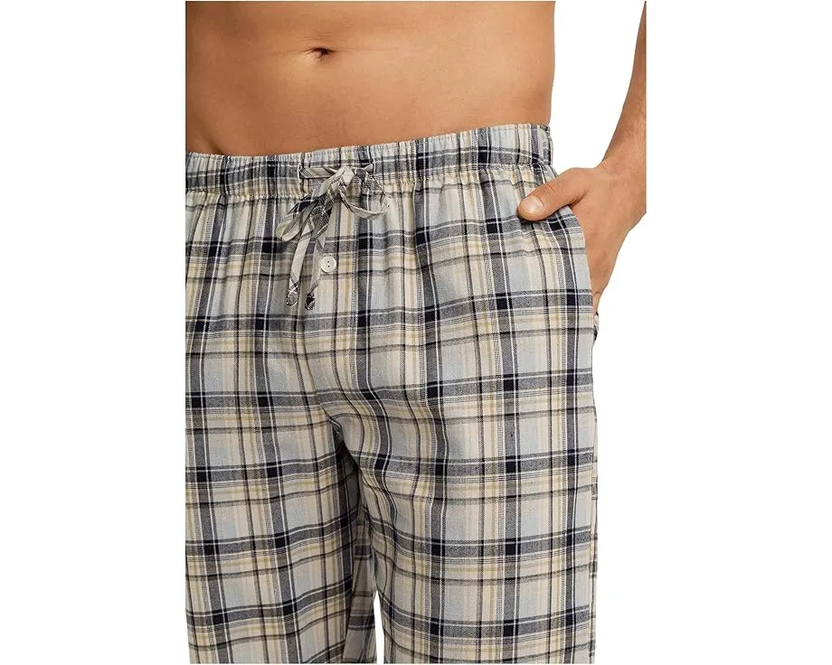 Пижамные брюки Hanro из фланели на кулиске с карманами