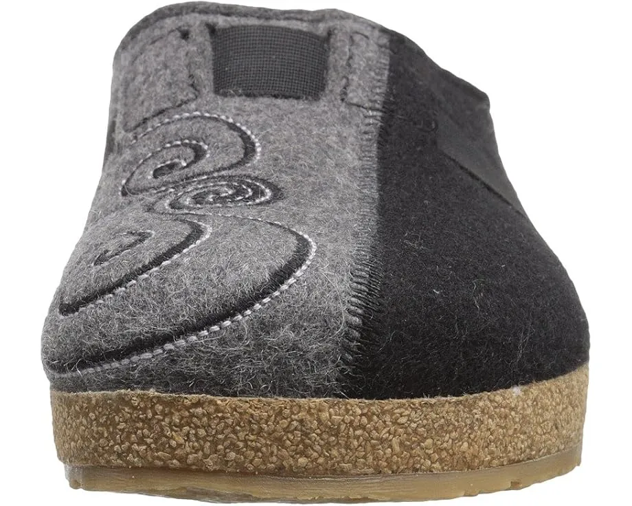 Клоги Haflinger Magic из войлока с подошвой на каблуке-рокере