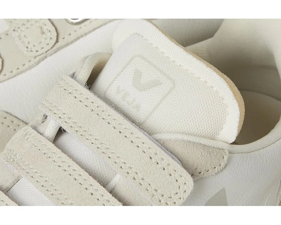 Детские кроссовки VEJA Small V-90 из кожи с застежкой на липучках