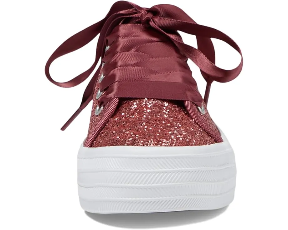 Детские кроссовки Keds Triple UP Glitter Celebrations с блестками и стопкой