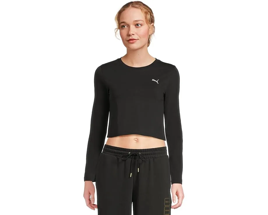 Кроп-топ PUMA Essentials с длинными рукавами и вышитым логотипом